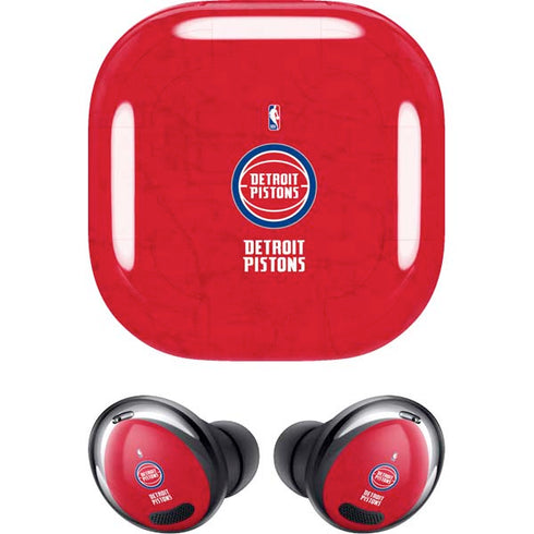 NBA Detroit Pistons Distressed Galaxy Buds Pro Skin